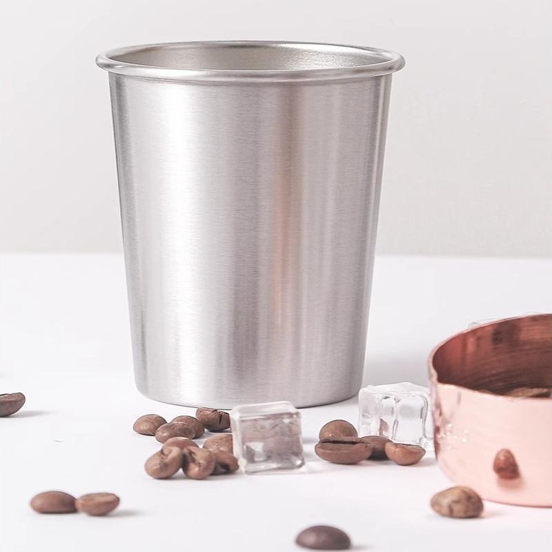 Stainless Steel Cold Drink Cup, Stainless Steel Water Cup, Not Easy To Break, Stackable, Reusable, Suitable For Children'S Trave
