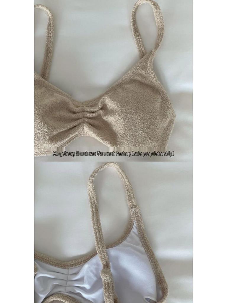 Korejské dámské bikiny v ins stylu: Sexy, Dělený design pro menší poprsí, Plavky Pure Desire pro horké prameny