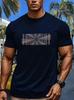 Summer Unisexs 100 Pure Cotton Casual Fashionable Loose Retro Compass Mountain Pattern Printed Round Neck Short Sleeved Tshirt