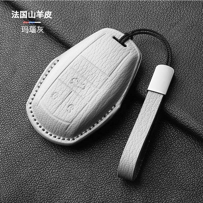 Special Bentley Car key Case Continental Bentayga Flying Spur key buckle High-End Full-cover Goatskin For Men And Women NewStyle GA1