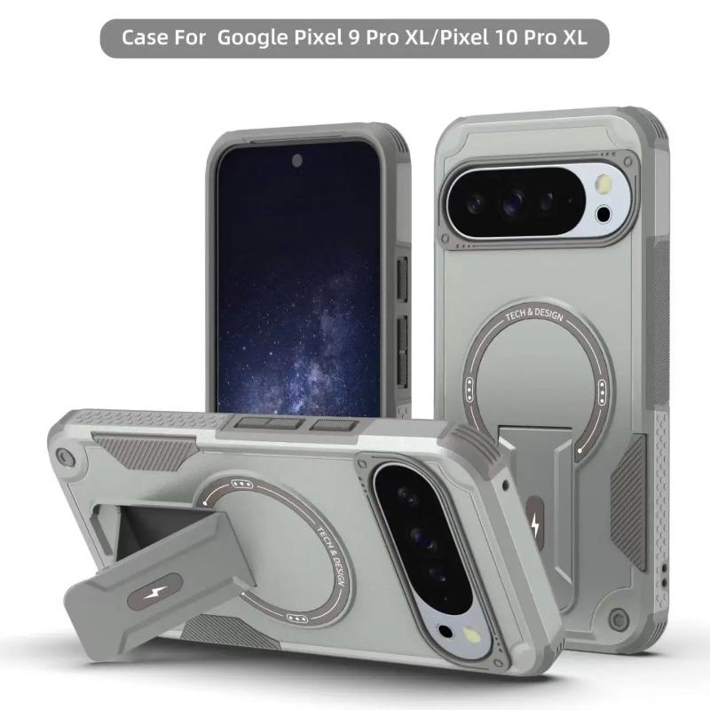 Armor Heavy-Duty Anti-Drop Magnetic Stand Phone Case For Google Pixel 10 9 10 Pro XL 9 Pro XL For Magsafe Wireless Charge Cover