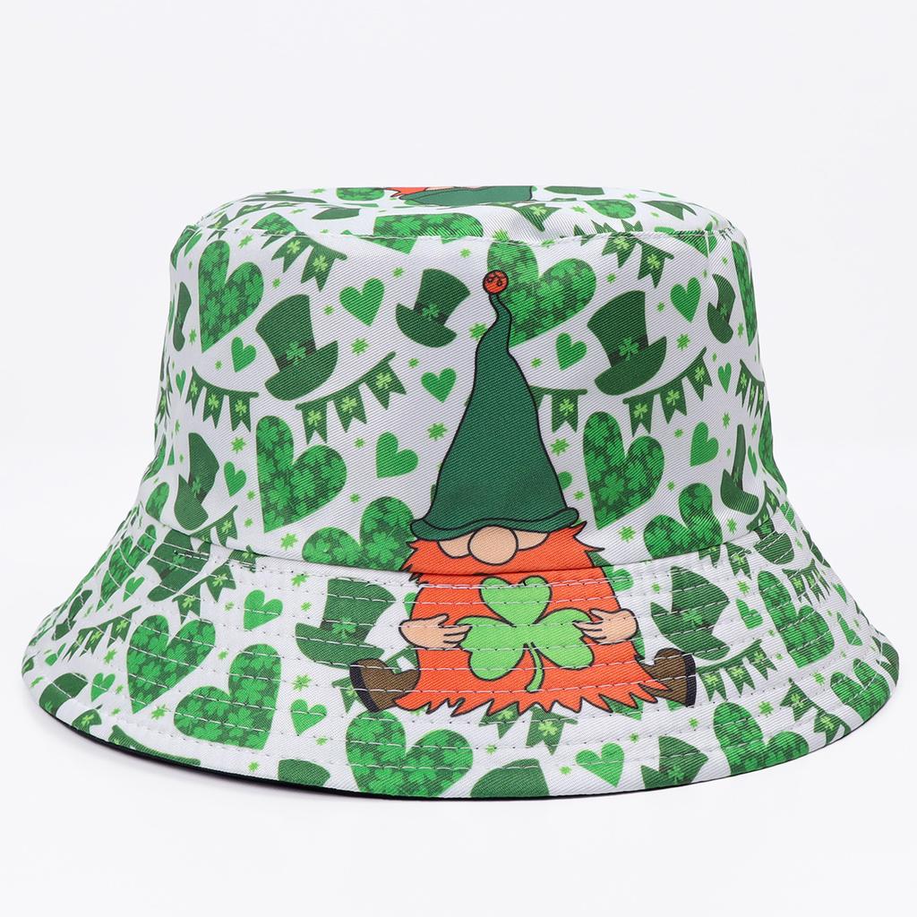 Spring and Summer New Irish Festival Shade Basin Hat Clover St. Patrick's Day Fisherman Hat