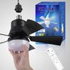 2024 Small Ceiling Fan Light with Removable Blades, E27 Base - Ideal for Bedrooms and Living Rooms