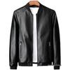 Brand Preferred Men's Leather Baseball Collar Jacket, Spring/Autumn Korean Style, Winter Casual Coat