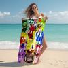 Personalized customized proof beach towel with Happy Tree Friends pattern - soft, absorbent,quick-drying,perfect swimming,camping&bathing
