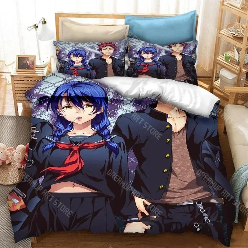 3D Print Food Wars Shokugeki No Soma Bedding Set Boys Girls Twin Queen Size Duvet Cover Pillowcase Bed Kids Adult