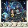 Rick y morty Wall Tapestry Aesthetic Wall Hanging Printed Fabric Blanket Decorative Tapestries for Bedroom Living Room Home Decor