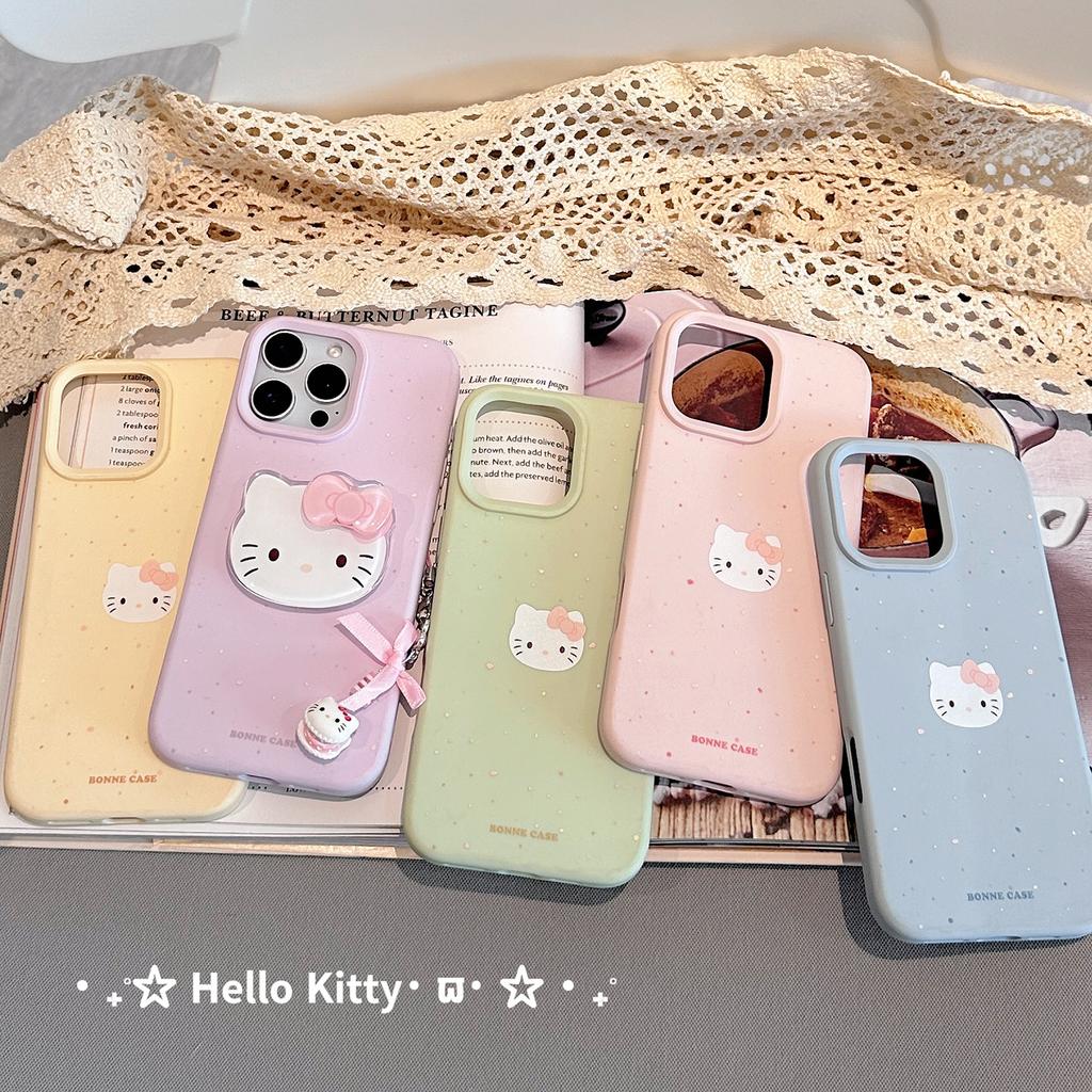Bow cat rotating bracket for iphone17promax mobile phone case 16 cartoon 13 apple 14 pendant
