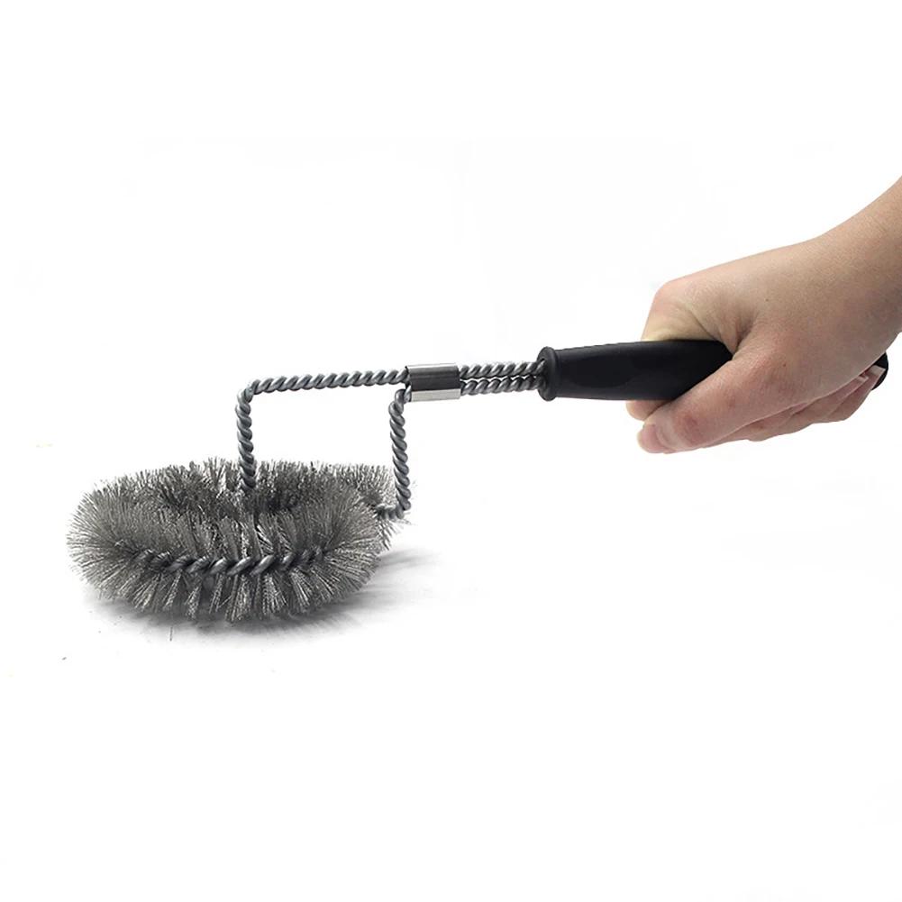 Barbecue Grill BBQ Brush Clean Tool Grill Accessories Stainless Steel Bristles Non-stick Cleaning Brushes Barbecue Accessories