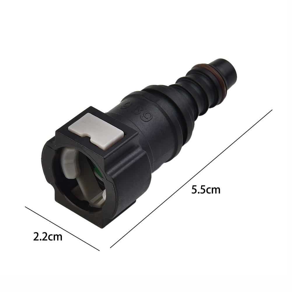 Straight 9.89mm ID8 Car Fuel Line Hose Pipe Coupler Quick Release Connector - UK