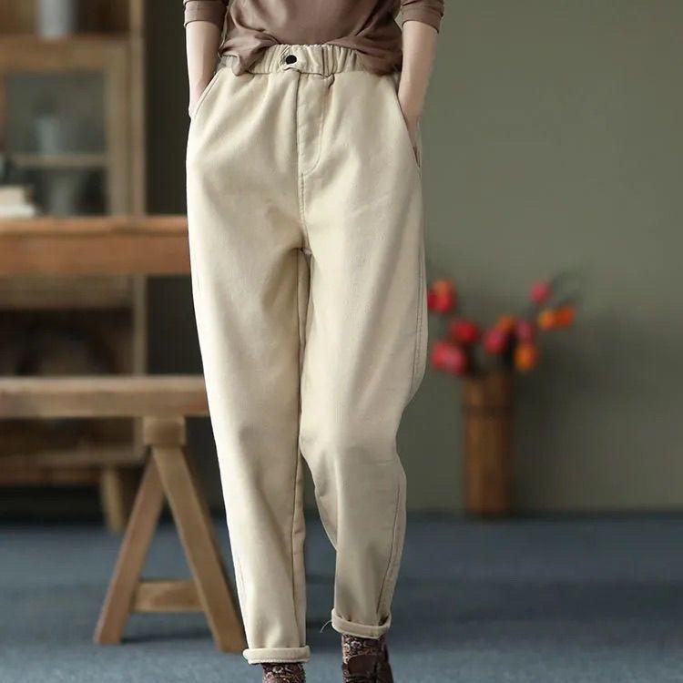 Winter Velvet Thickened Small Foot Versatile Pants Long Pants For Women