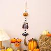 Halloween Wooden Beads Pendant Gnome Pumpkin Bat Ghost Hanging Ornaments for Wall Home Party Tray Decoration Prop