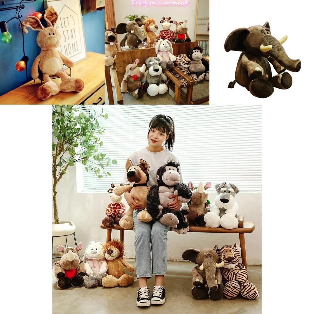 Wholesale Jungle Animal Plush Toy Cartoon Gorilla Lion Tiger Giraffe Stuffed Doll