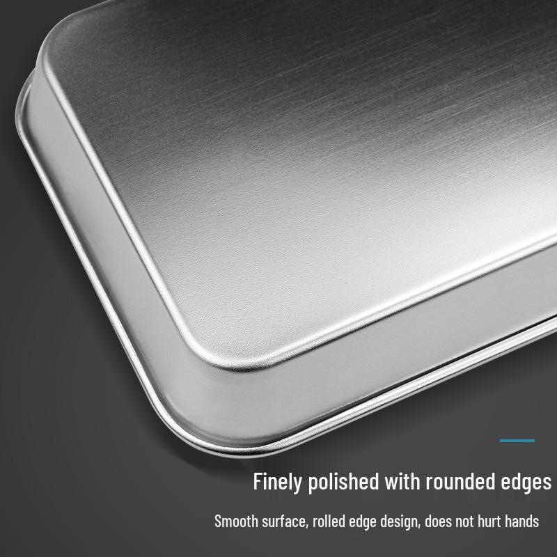 Dental Use 304 Stainless Steel Flat Bottom Instrument Tray