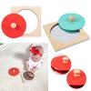 Hoshi Baby Wooden Montessori Mirror Peekaboo Knob Puzzle, Infant 3mos+ Tummy Time Toy