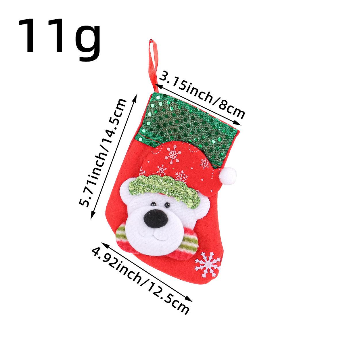Creative Cartoon Sequin Christmas Stockings & Candy Gift Bags for Kids