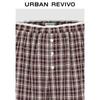 UR2026 Women's Casual Plaid Wide-Leg Pants