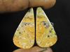 36 ct. Naturlig Leopardhud Jaspis Matchet Par Håndlagde Edelstener 33X16X05 MM SK-809
