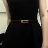 Women Korean Able Thin Waist Strap Metal Accessories Basic Belt Women Casual Porous Adjustable  Belts
