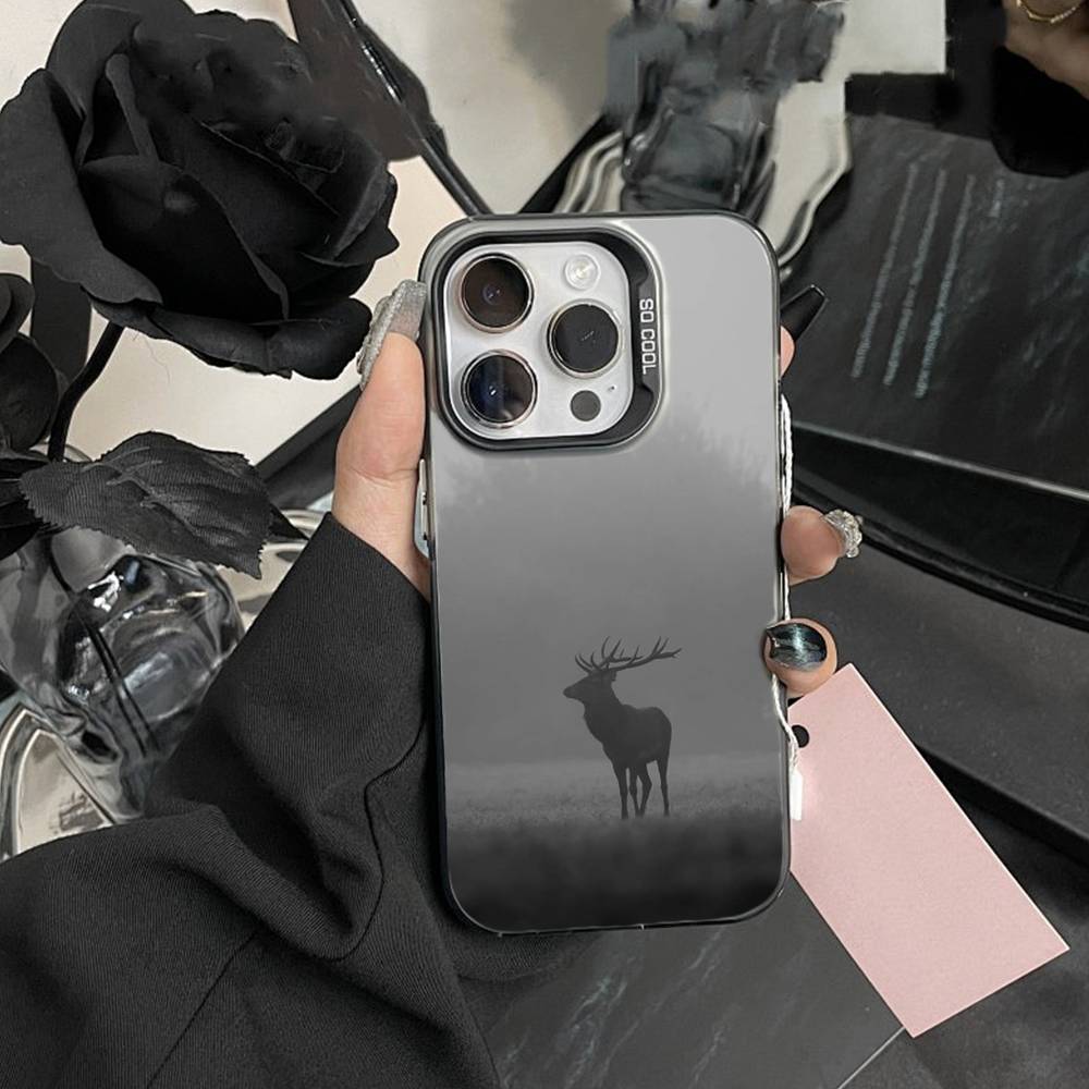 Elk In my Dream Phone Case For IPhone 16 17 15 14 12 13 Pro Max Black Color Shockproof Cover
