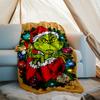 Grinch-Thema Bedruckte Decke Perfekt für Sofa Bett Reisen Außenbereich Maschinenwaschbar Gemütlich Langlebig
