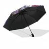1pc Anime Characters Automatic Folding Umbrella - Portable 3-Fold Design with 8-Bone Iron Frame - Outdoor for Fans, Travelers, Daily Use, and Gift Giv