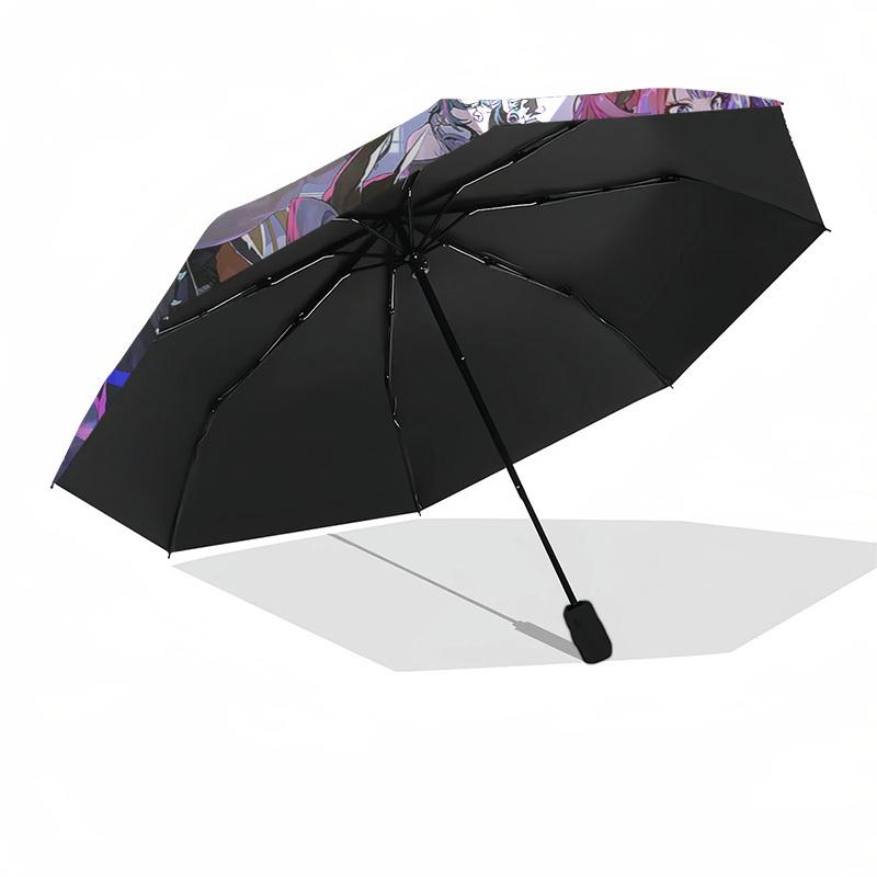1pc Anime Characters Automatic Folding Umbrella - Portable 3-Fold Design with 8-Bone Iron Frame - Outdoor for Fans, Travelers, Daily Use, and Gift Giv