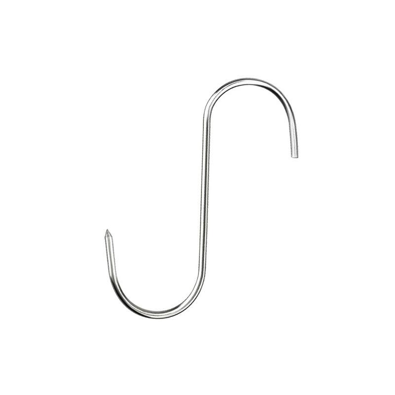 

S-образный крюк для вяленого мяса. Твердый острый крюк для подвешивания мяса. Колбаса, жареная утка, жареный цыпленок, жареный гусь. S-образный крюк для сушки мяса. Type 12 #TC1GGQ#