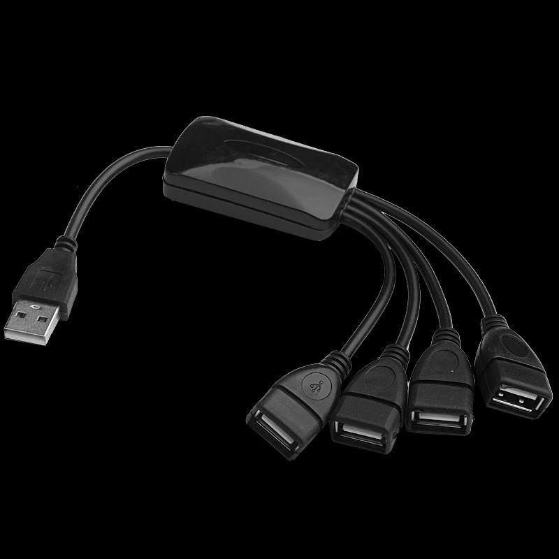1Pcs Usb 2.0 Extension Data Cable 1 Male To 4 Female Usb Hub Splitter Extend Cable Power Adapter Socket