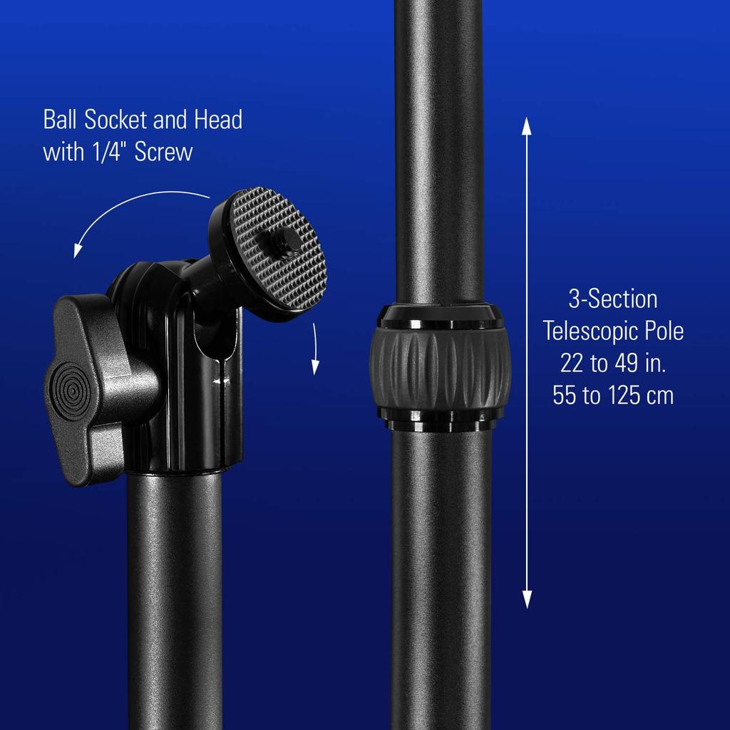 Elgato MULTI MOUNT L Monopod for Game Maximum Detachable Desk Mounting Compatible with Multi Mount Accessories Streaming/Handcam Filming; Height