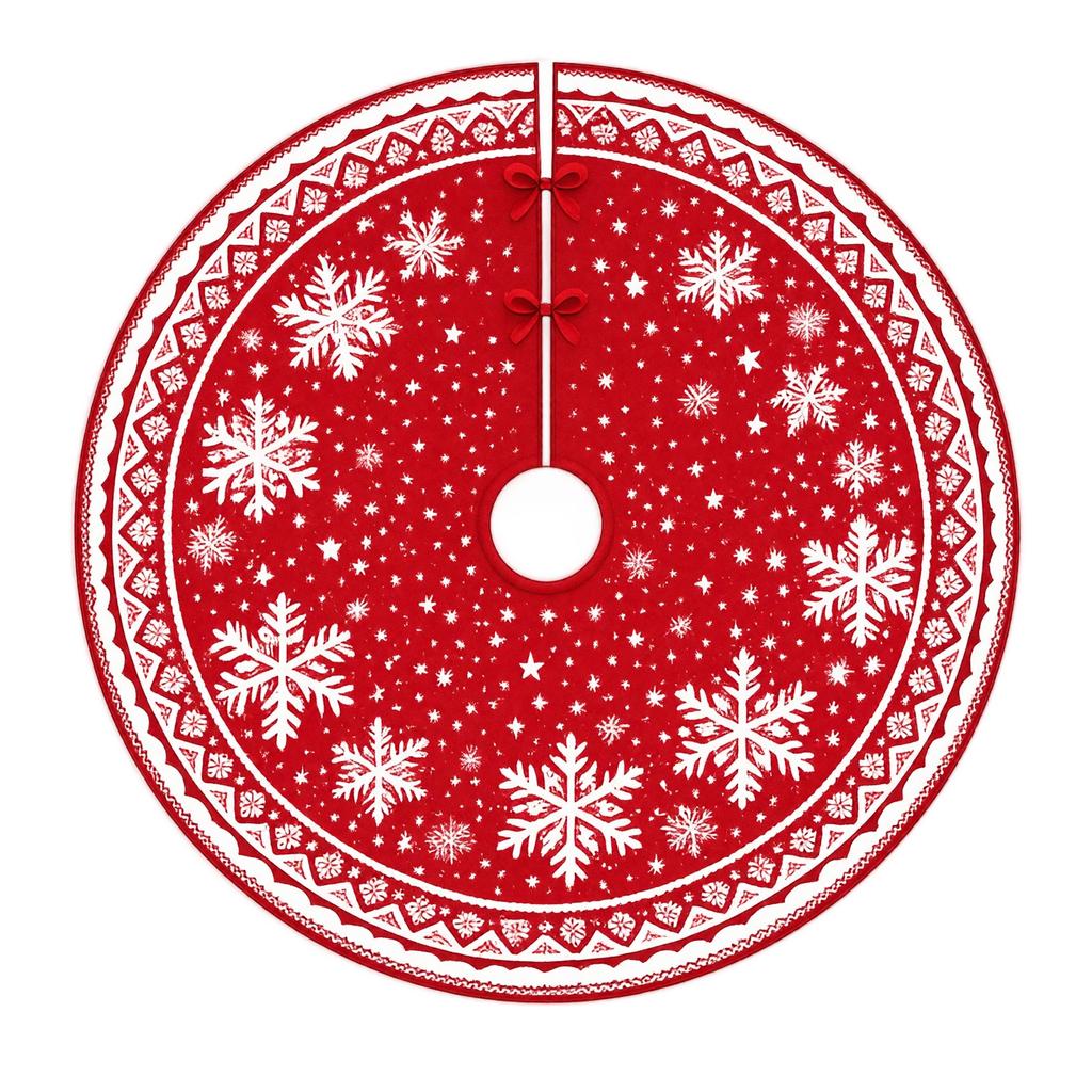 Christmas Tree Skirt for Holiday Party Decorations, Festive Tree Skirt for Christmas Tree Decor