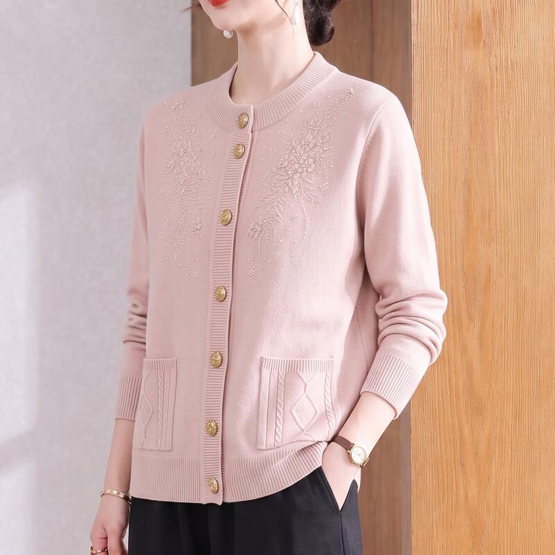 Women's Elegant Floral Knit Cardigan
