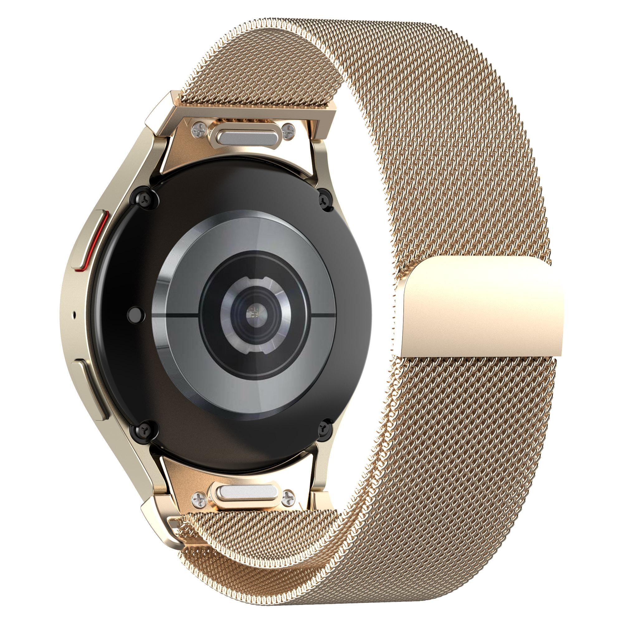 

For Samsung Galaxy Watch FE 40mm/Watch6/6 Classic/Watch 5/5Pro/Watch4/4 Classic Stainless Steel Watchband Watch Strap Champagne Gold