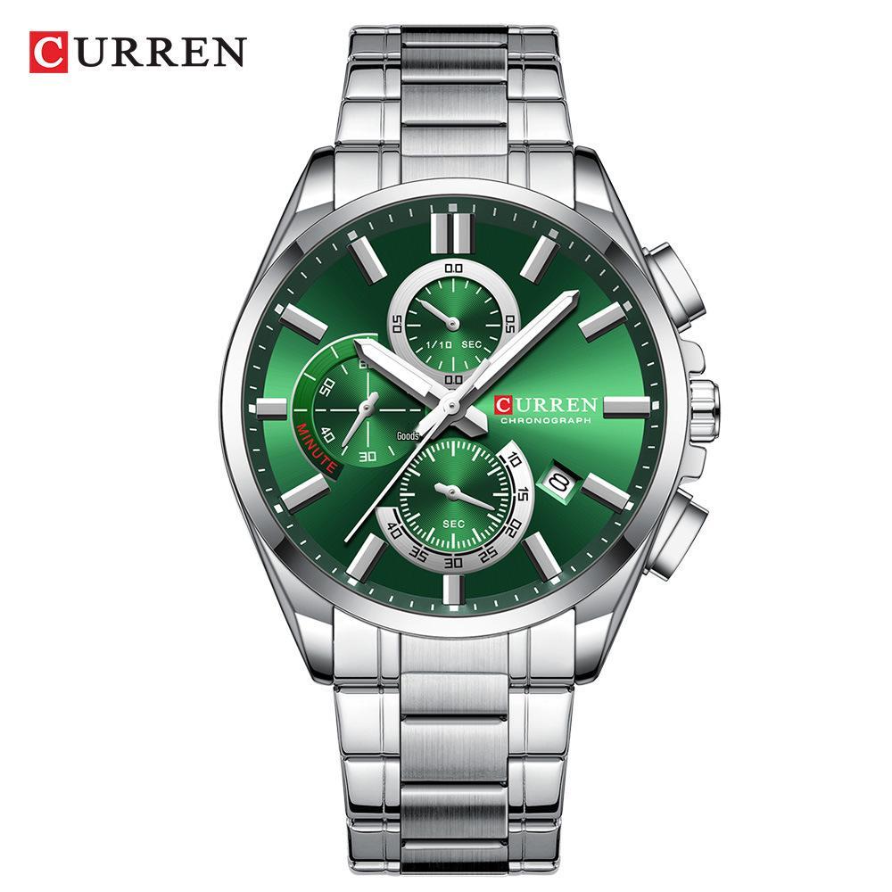 CURREN 8475 Men's Multifunction Waterproof Wristwatch with Large Dial