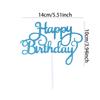 50PCS 5 Colors Happy Birthday Cake Toppers Glitter Birthday Cake Topper Cupcake Topper Cake Decorations Party Supplies
