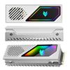 M.2 2280 SSD Heatsink SSD Aluminum Alloy 5V 3 Pin ARGB Radiator Built-in Cooling Fan Hard Drive Heatsink M.2 Radiator Cooler