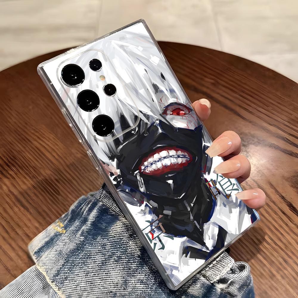 

Classic Anime Tokyo Ghoul Phone Case For Samsung S26 S25 S24 Ultra S23 Fe S22 S20 S21 Plus Plus 5G Fe Transparent Cover Galaxy S26 Plus