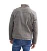 Lambskin Men's Suede Jacket Gray Leather Handmade Genuine Real Stylish Soft Fit