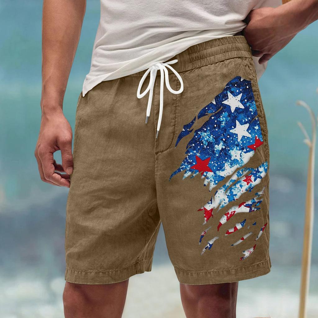 Męskie letnie, duże, swobodne, luźne spodnie sportowe, szorty plażowe