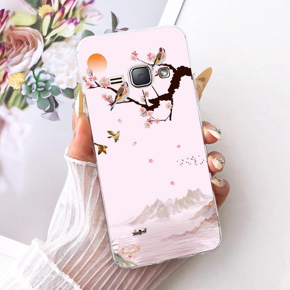 Clear For Samsung J1 2016 Case Cover Cute Cat Fashion Butterfly Funny Painted Casing For Samsung Galaxy J1 2016 SM-J120F
