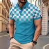 New Men's Fashionable Collared Slim-Fit T-Shirt Polo Shirt Short-Sleeved Men's Top