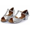 Low Heel 3.5cm Girls Kids Latin Dance Shoes Sequins Salsa Modern Tango Party Ballroom Dancing Shoes