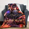 1pc Code Geass Blanket with Custom Name, Gift, for Men and Women, Soft Blanket, Good for Sofa Bed Couch Travel, Lightweight Flannel Blanket