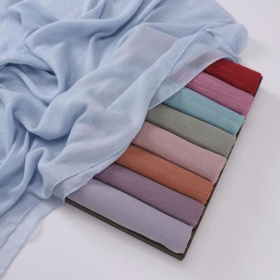 Women Big Size Plain Solid Cotton Rayon Crease Hijab Scarf Lady High Quality Wraps and Shawls Musulman Headband Islamic Turban