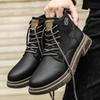 Classic Leather Men's Ankle Boots Fashion Man High Top Shoes New Outdoor Hiking Boots Comfy Male Casual Botas Motorcycle Boots