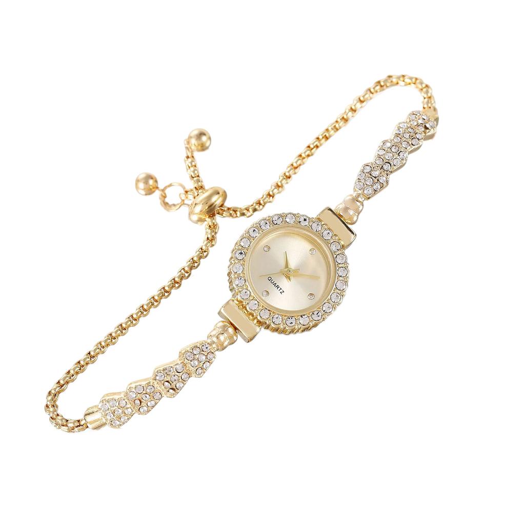 Women's Diamond Watches Bracelet Round Dial Chain Link Bracelet Analog Bangle Wrist Watch Eting and Dating Office