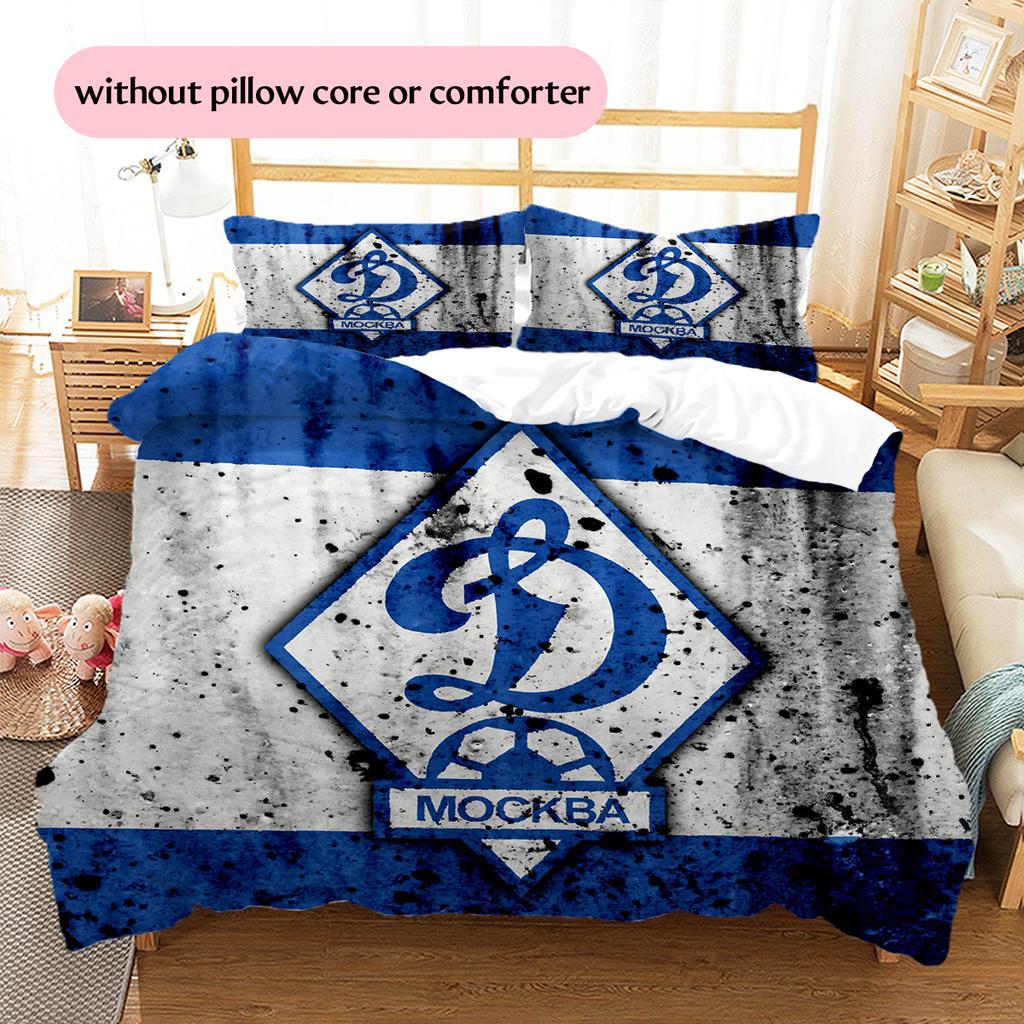 Dynamo Kyiv Pattern Bedding Quilt Set Home Decoration Gift (1 * Duvet Cover + 2 * Pillowcase Without Core)