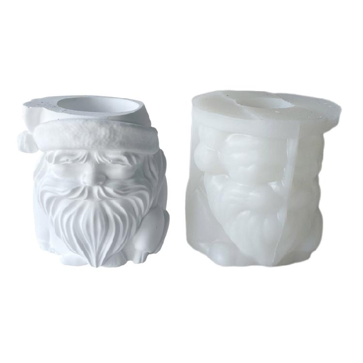 

Geometric Santa Claus Gypsum Silicone Molds for Making Succulent Flower Pot 1
