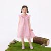 Girls' New Chinese Style Jacquard Fly Sleeve Long Dress