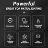 Lampe de nuit solaire en tungstène avec détecteur de mouvement intelligent, lampe murale, 3 modes d'éclairage, lanterne de décoration de jardin, de cour, étanche